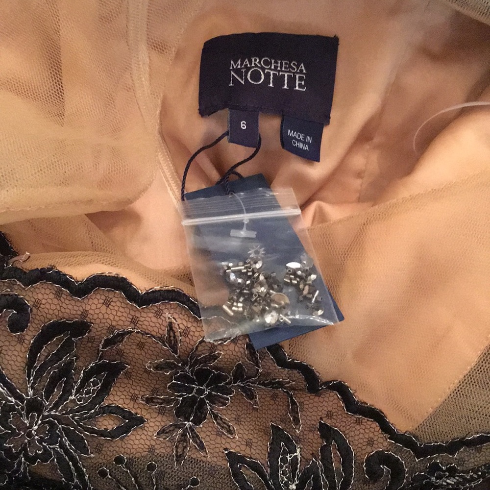 Marchesa Notte Black sequined embellished gown - Picture 7 of 8